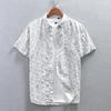 Men's Summer Short-sleeved Casual Shirt Youth Lapel Floral Loose Tops