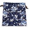 COCOLUCK Japanese Pattern Drawstring Accessory Made In Japan with Chirimen Fabric Perfect for Goshuin and Gifts Navy Bag, Case, Lining, Books,