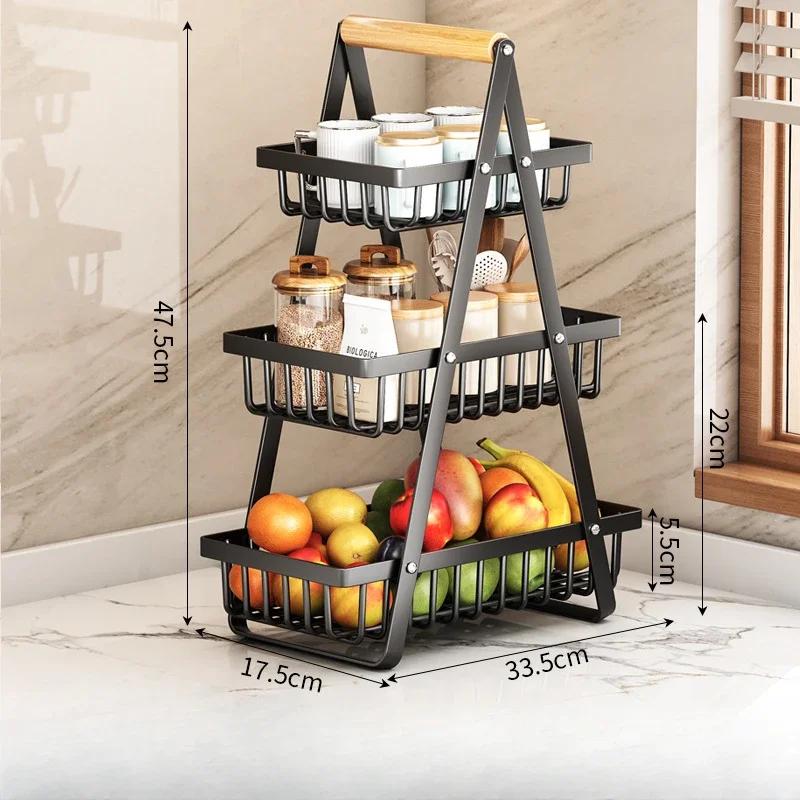 

2/3 яруса корзина для фруктов на столешницу, переносная корзина-миска для фруктов, кухонный органайзер для хранения и столовой, закуски для фруктов и овощей