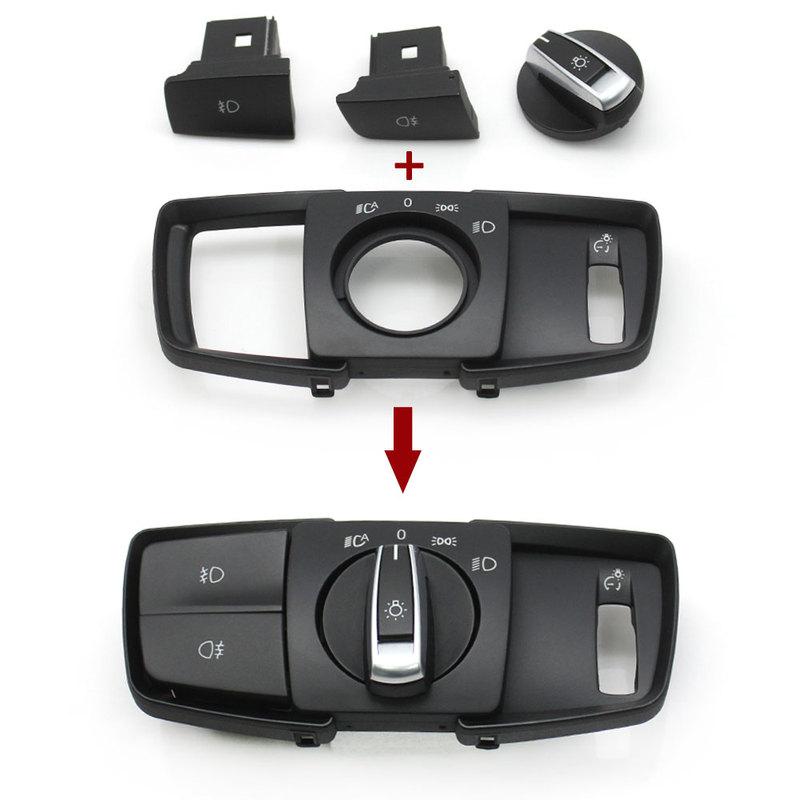 Car Head Lamp Rotary Headlight Switch Cover Foglight Button For BMW 2 Series X5 X6 X5M X6M F15 F16 F85 F86 F45 F46 61319311727