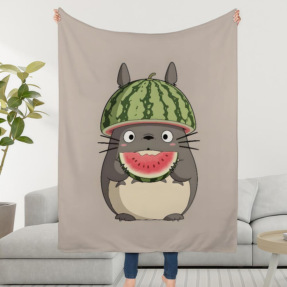 Classic Cartoon T-Totoro-S Cute Blanket Soft Warm Furry Throw Super Kids Toys Bed Sofa Car Cradle