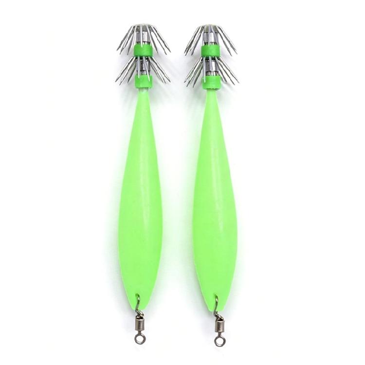 5Pcs Artificial Hard Baits Shrimp Lure Baits 9.5cm Cuttlefish Hook Lures Glow Squid Jig Glow Jig Hook