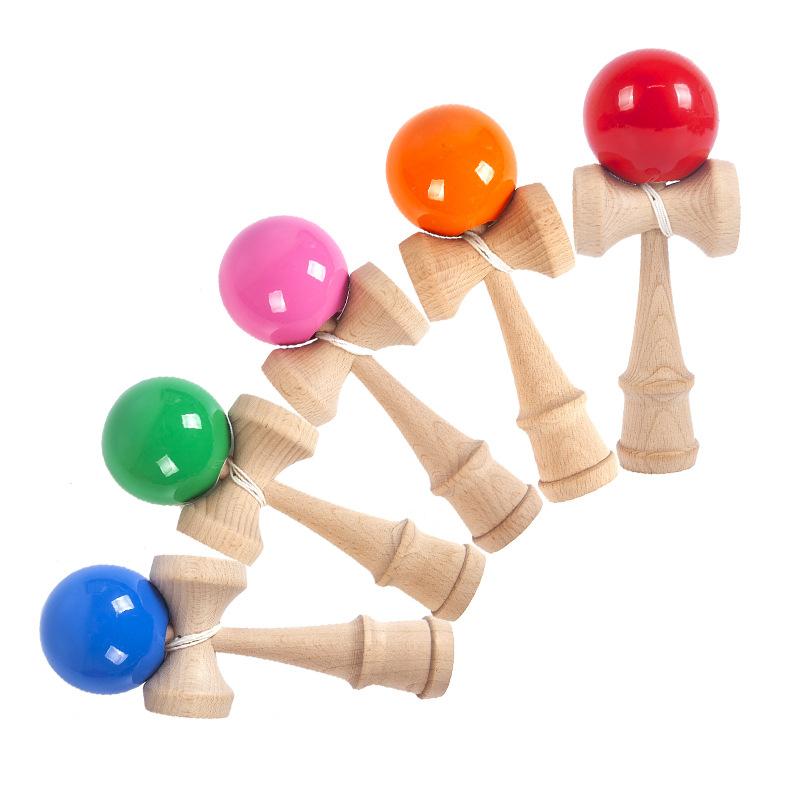 Wooden Toy Professional Skillful Juggling Ball Catch Ball in Cup Traditional Game Hand Eye Coordination Education  For Children