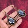 Shungite earring copper wire wrapped earring handmade original gemstone earring shungite copper jewelry engagement gifts birthstone jewelry