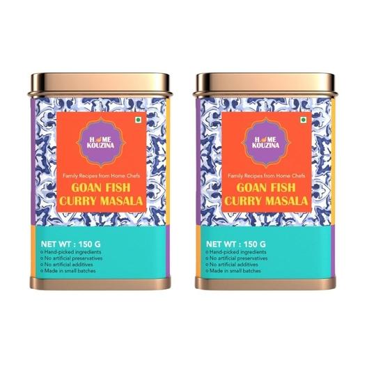 

Home Kouzina Goan Fish Curry Masala-150g (Pack of 2|Perfect for Authentic Goan Fish Recipes|100% Natural Ingredients