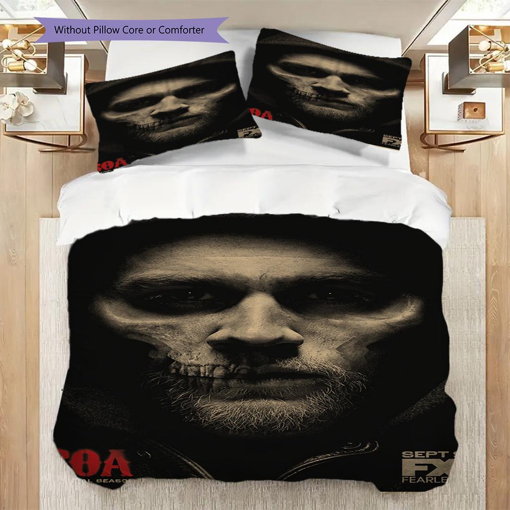 Skull Crossbones Dark Portrait Bedding 1 Duvet Cover 2 Pillowcase Without Core Duvet Cover And Pillowcase Christmas Birthday Gift