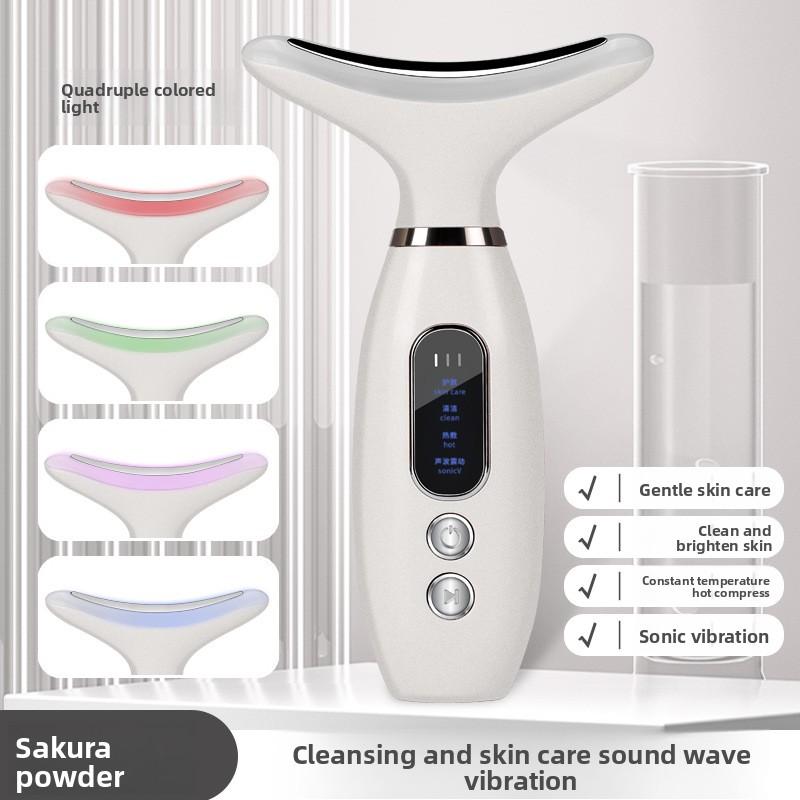 

Массажер для шеи Уменьшение ширины шеи Уменьшение ширины носогубных складок Укрепление Улучшение контура лица Постоянная температура Горячий компресс Омоложение кожи слоновая кость