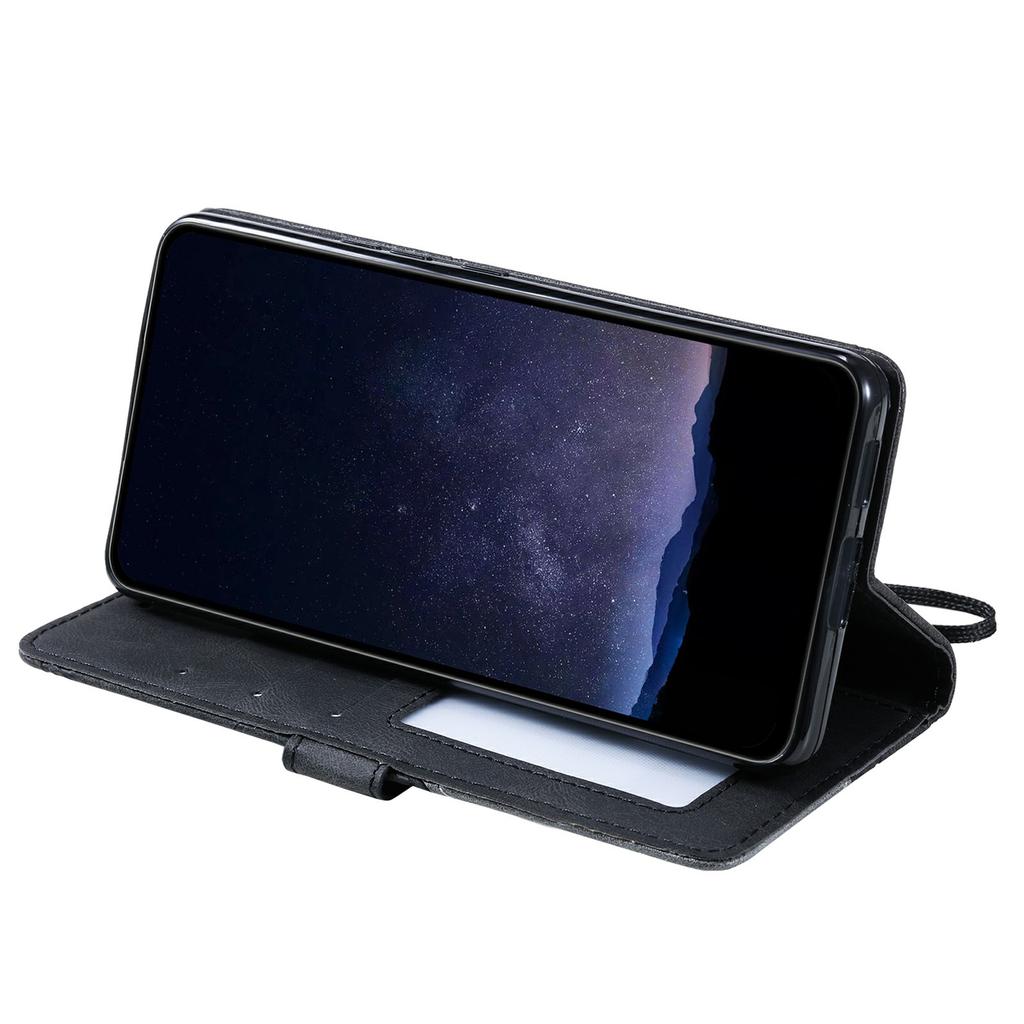 Dla Honor 400 5G (Światowy) Etui z wytłaczanymi liniami, portfel ze skóry PU, łączone, pokrowiec na telefon z paskiem na nadgarstek