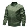 Spring and Autumn Men's Casual Versatile Windproof Business Jacket Nylon Waterproof Resistant Baseball Collar Jacket Retro Solid Color Flight Suit