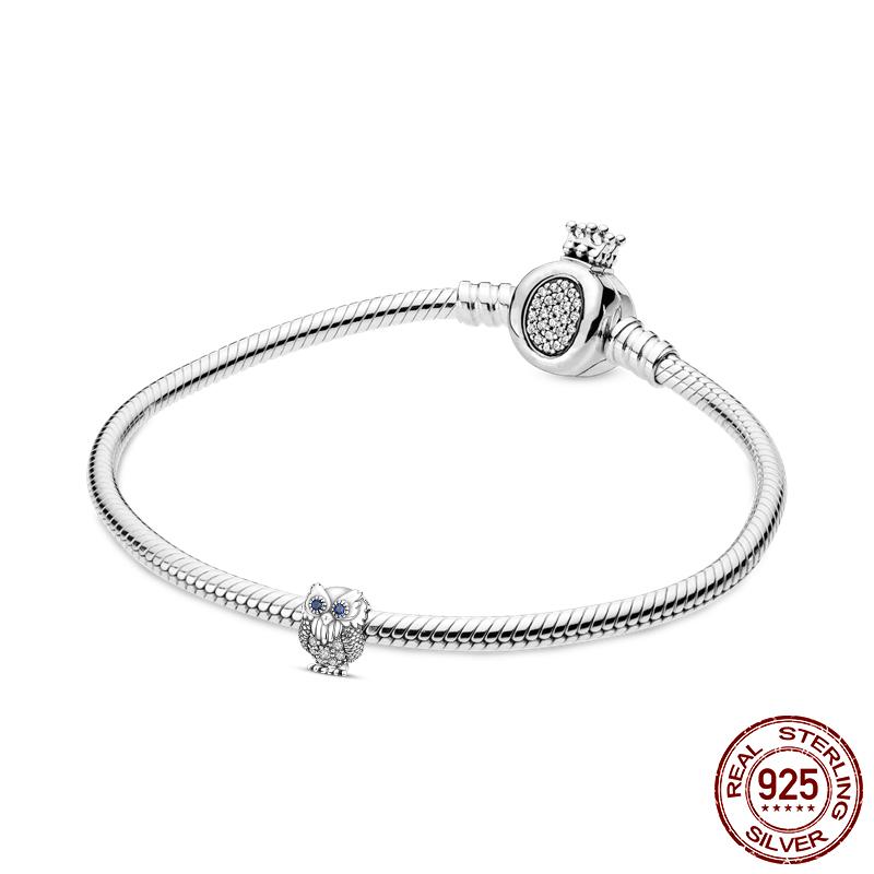 Owl 925 Silver Charm Bead Fit Original Charm Bracelet Making For Charms Bracelet DIY Fine Jewelry Gift