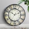 Unique Quartz Wall Clock Vintage Style Hollow Dial for Luxury Home