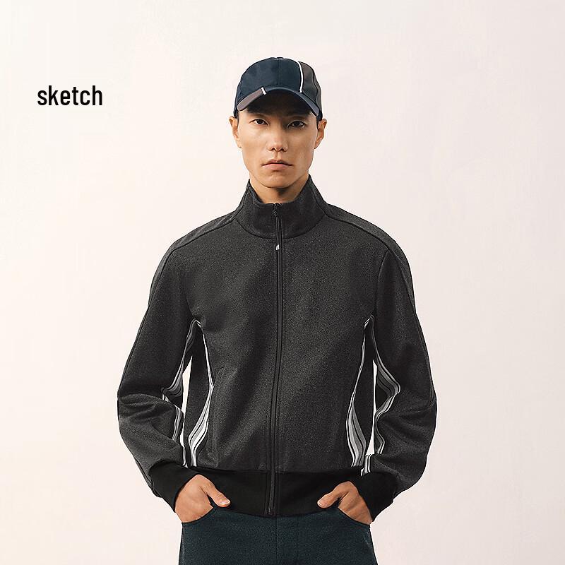 CROQUIS Men's Stand-Collar Cardigan Sweatshirt