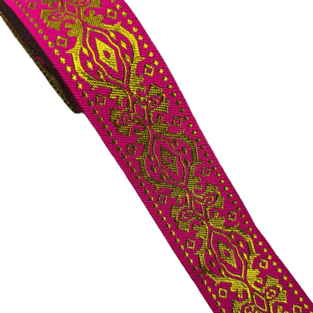 

1.3 Inch Wide Jacquard Woven Fabric Ribbon Fringe Trim White Black Gold Gold Glitter Embroidery Ribbon Lace Accessories розы красного