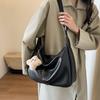Trendy Slouchy Shoulder Bag for Women PU Leather Large Capacity Underarm Bag Retro Ladies Hobo Tote Bag