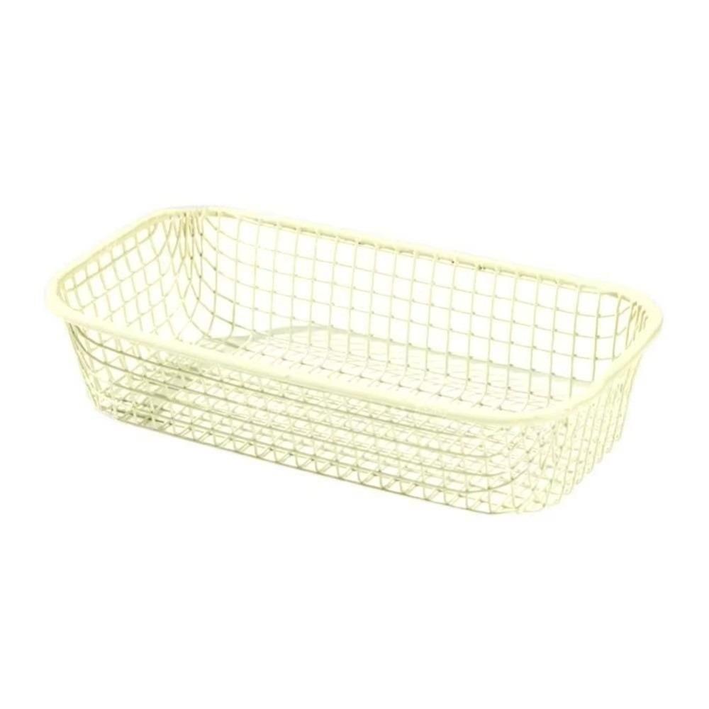 Multi-functional Desktop Storage Basket Large Capacity Candy Color Sundries Organizer Basket Iron Hollow Out Stationery Holder