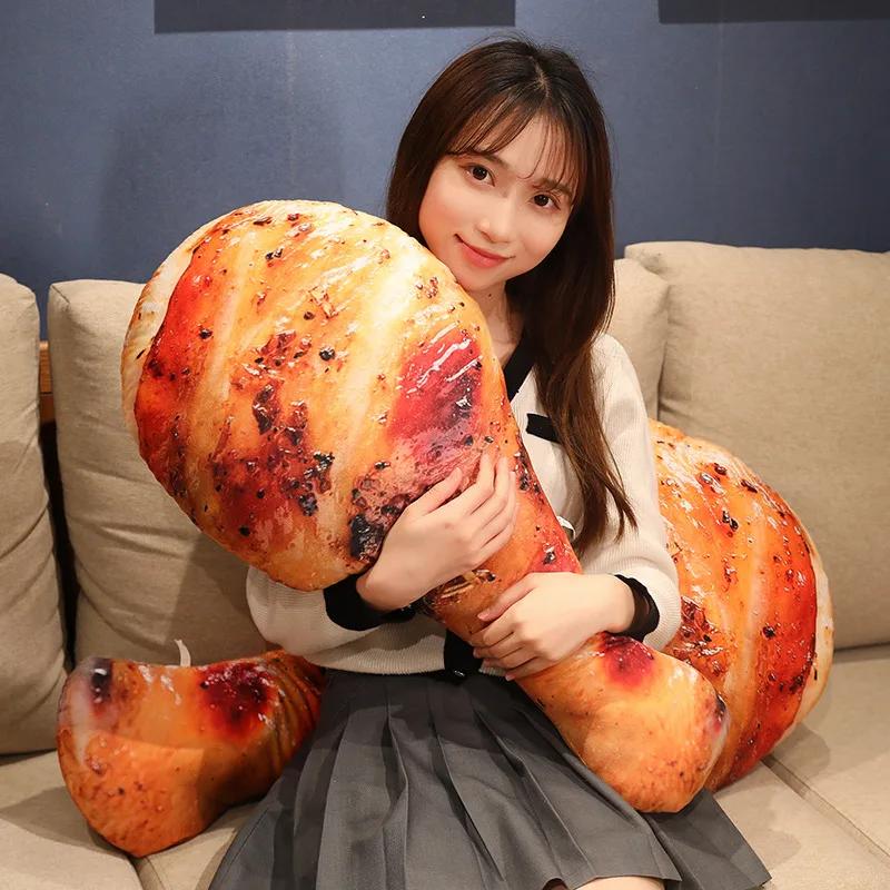 Simulation Chicken Leg Real Life Food Style Pillow Room Decro Stuffed Soft High Quality Birthday Gifts Bag Pendent