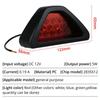 2PCS Car Ail Motorcycle Tail Pilot Signal Lamps Accessories 12V LED Rear Fog Light Triangle Red Led Brake Strobe Warning Lamp
