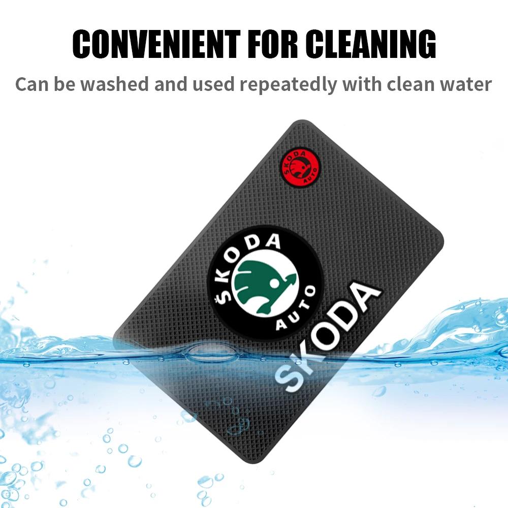 Car Sticker Car Dashboard Non Slip Phone Mats Anti-slip Silicone Pads Accessories For Skoda Octavia A5 A7 Fabia Kamiq Vrs Superb   NL6