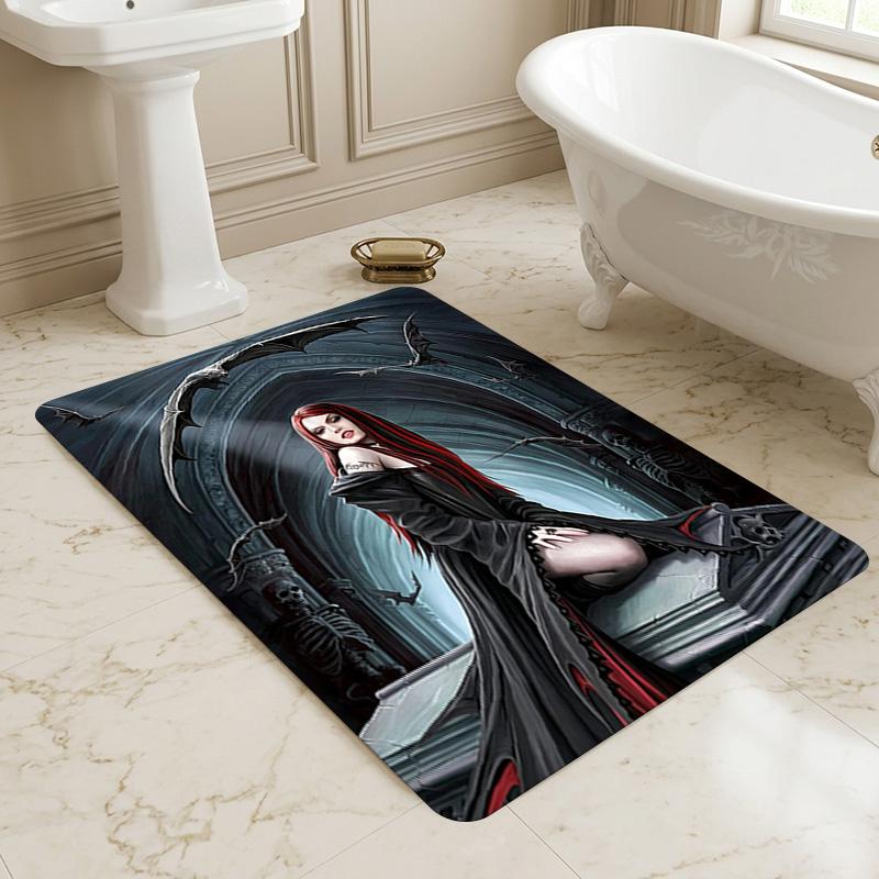 Gothic Beauty Living Room Nonslip Area Rug Soft Carpet For Bedroom Game Playroom Sofa Office Home Decor Doormat Christmas Gift