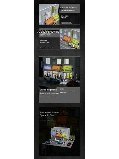 1/64 Scale Japanese Street Corner Shop with Lights Model