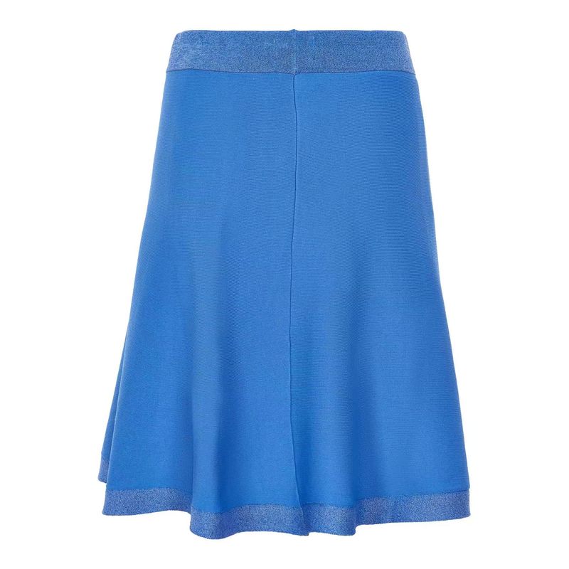 

Sunshine Spring and Summer New Arrival Export Fashion Plus Size Women s Knitted Skirts Umbrella Skirt A- Line Skirt Casual Skirt Blue XL: Waist 86-94