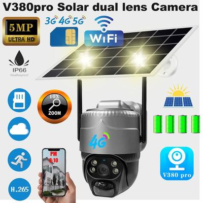 LS VISION 5MP WIFI /4G Camera Solar PIR Human Detection Night Vision Outdoor Waterproof Security Video IP PTZ Camara CCTV Monitor V380