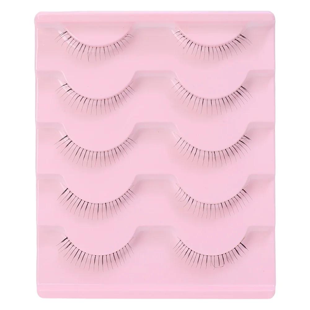 

5 пар нижних ресниц, набор натуральных манга под ресницами, мягкие нижние ресницы ручной работы, прозрачная полоса, нижние ресницы, инструменты для макияжа