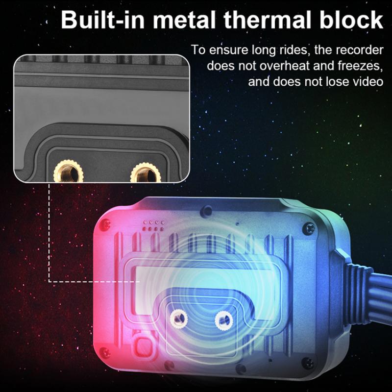 WIFI Motocyklová palubní kamera DVR Duální 1080P Přední a zadní Vodotěsná motocyklová kamera Podpora Přehrávání videozáznamů Záznamník