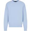 Solid Color Drop Shoulder Round Neck Pullover Sweater Men Sweater Light-Blue 3R1MX7-1MDUZ-0708