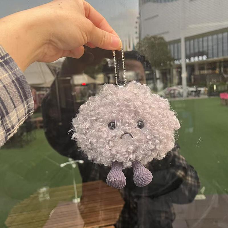 Llavero de Peluche Nube Oscura Kawaii Lindo Juguete de Peluche Llavero Adorno Encantador para Bolso Decoración Colgante para Mochila Regalos para Niñas