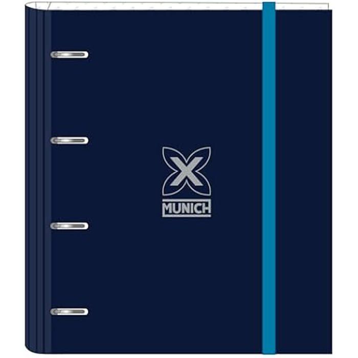 Safta Munich Nautic Classeur 4 anneaux de 35 cm avec 100 feuilles A4, idéal pour enfants de différents âges, confortable et