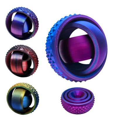 3D Printed Rotating Ball Toy O-Shaped Universal Fingertip Gyroscope Gravity Rotation Anxiety Relief Decompression Cool Toy