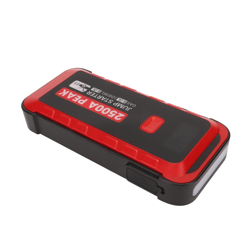 Car Battery Jump Starter 2500A 25800mAh USB Fast Charge LCD Display Portable Jump Starter for 12V