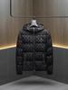 Europäische Trendmarke Herren Winter Dicke Kapuzenenten Daunenjacke - Leichter Luxus Bedrucktes Design