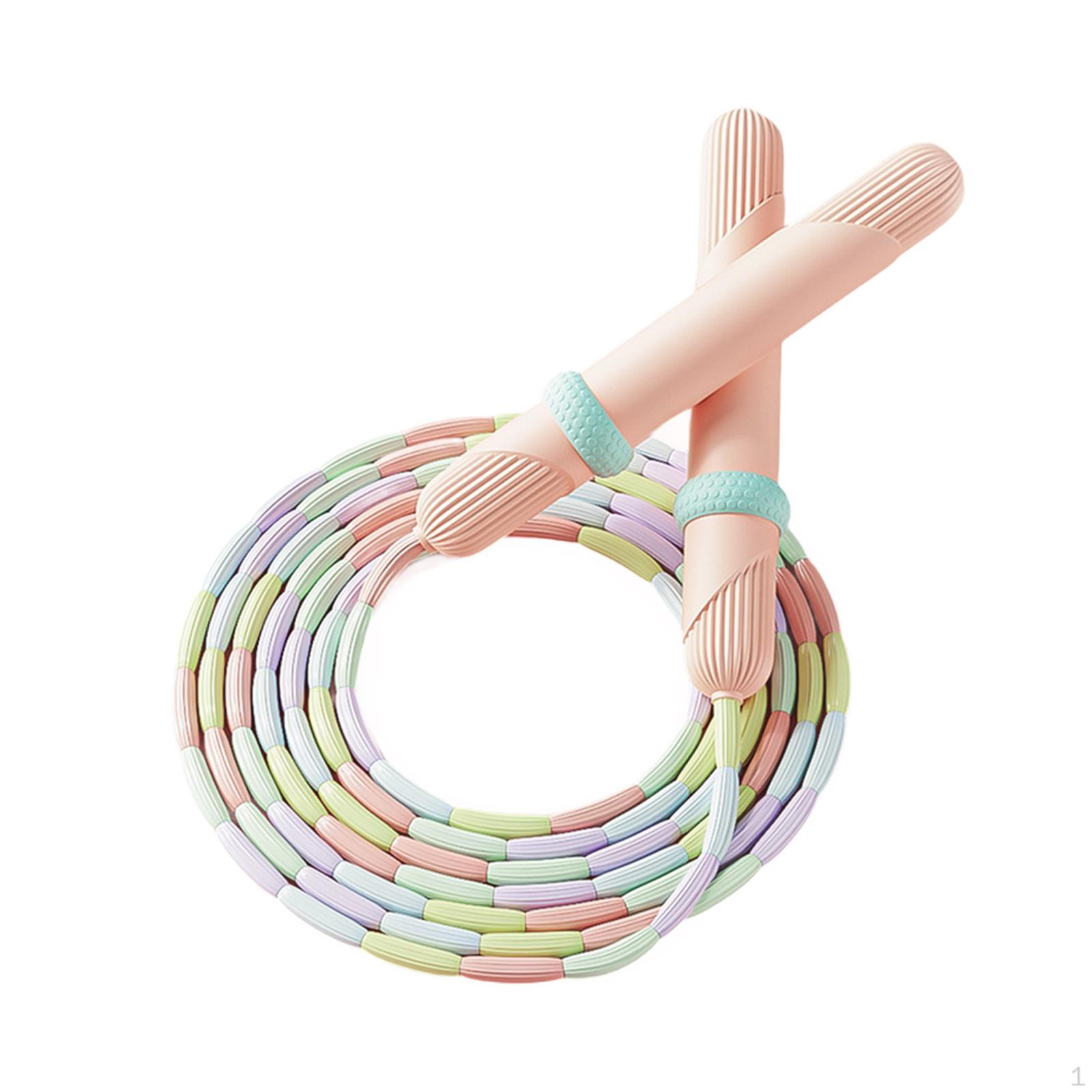 

Детская скакалка для упражнений и тренировок с нескользящими ручками, мягкая скакалка с бусинами для тренировок для синий