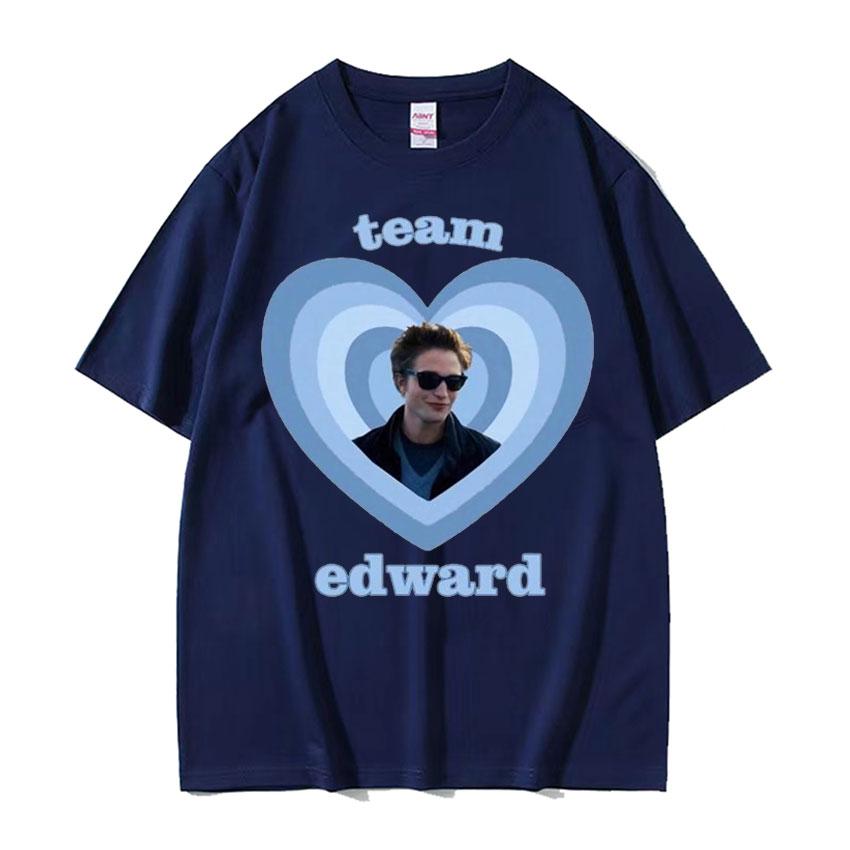 2026 Summer Twilight Team Edward Cullen Printed Tshirts Unisex Fashion Retro Short Sleeve T Shirt Casual Cotton Tshirt Streetwear