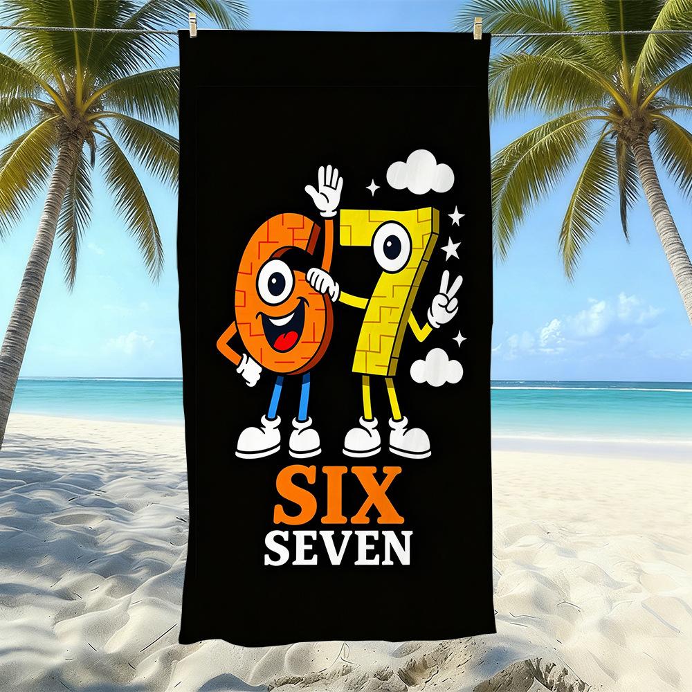 Explosives 67 Digital Bedrucktes Strandtuch Sandfest Absorbierendes Badetuch Meeresurlaub Schnelltrocknendes Handtuch