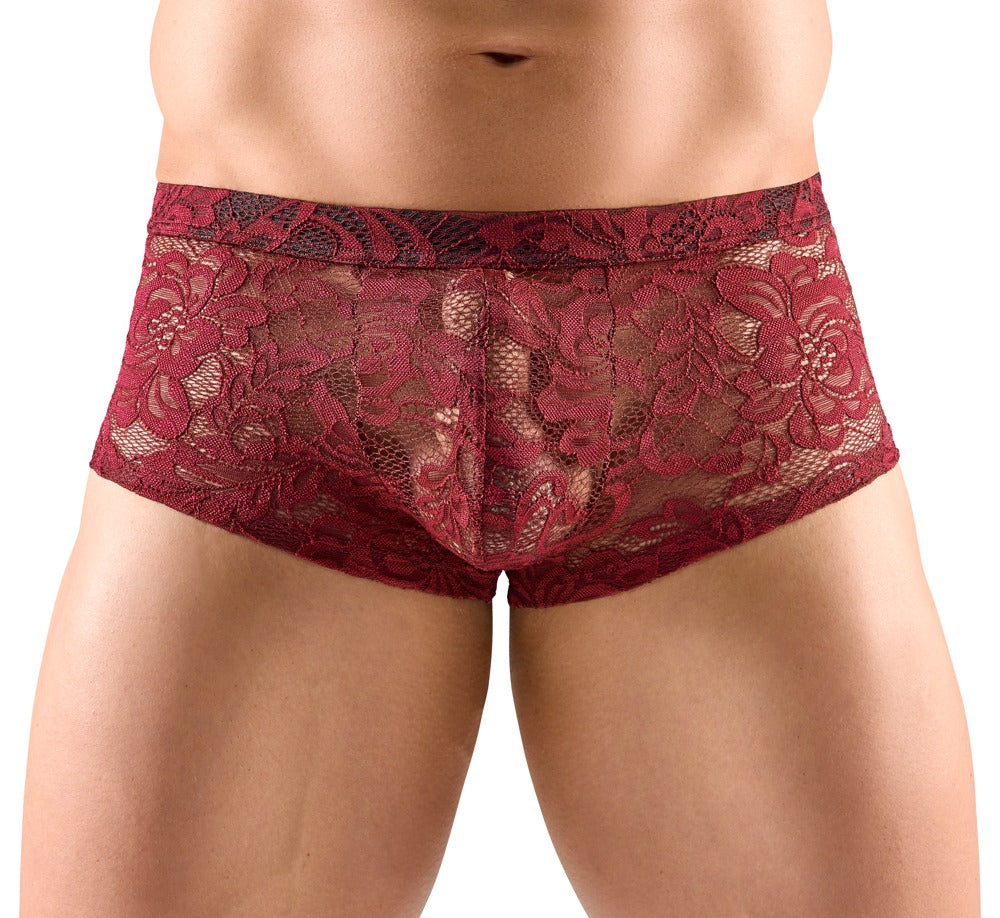 FLINO Bordeaux Lace Boxer Shorts - Svenjoyment - LACE