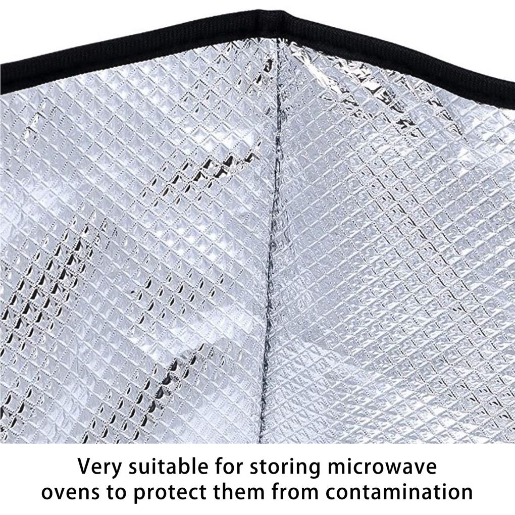 Microwave Cover Black Polyester Oven Waterproof Dust Cover Dustproof Electric Appliance Kitchen Gadgets Protector for Home
