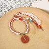 Fashionable Coin Bracelet with Tassels Personalized Woven Hand String Ornament