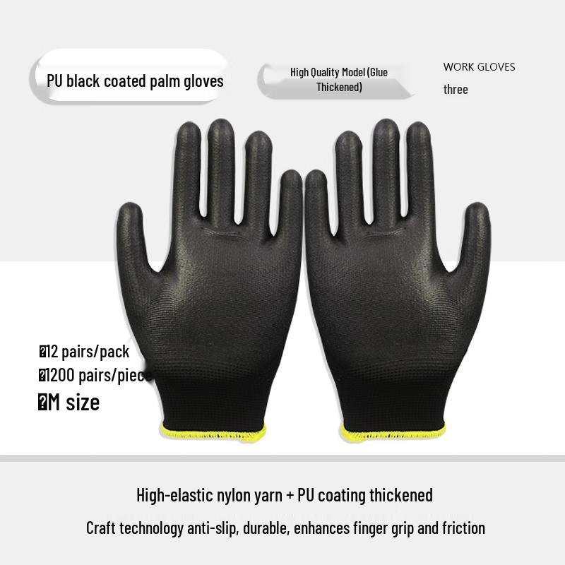 Dr. Gray Anti-Static Carbon Fiber PU Work Gloves (12 Pairs)