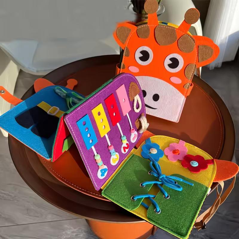 Montessori Educational Toys Felt Book Popular Children's Toys Busy Bag Early Learning Felt Busy Board New Toy Giraffe Shape