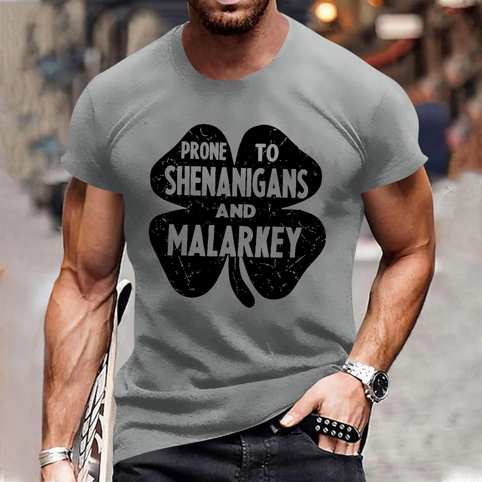 

Популярна чоловіча футболка з принтом, з круглим вирізом, з коротким рукавом XXL