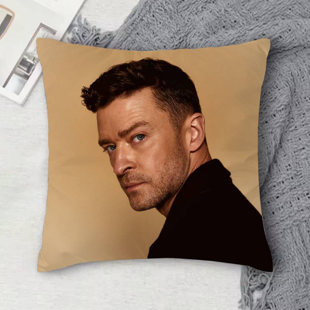 JJustin Timberlake Doublesided Printed Square Decorative Cushion Cover for Sofa Living Room Home Decor