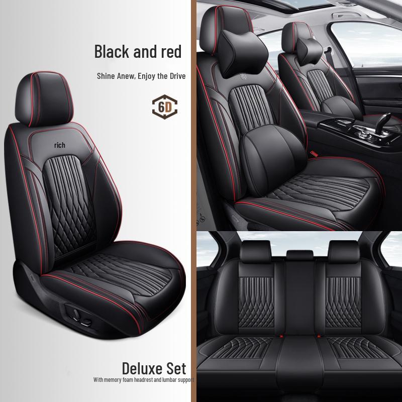 2025 Nappa Leather Universal Car Seat Cushion - All-Season, Full Surround, Thickened