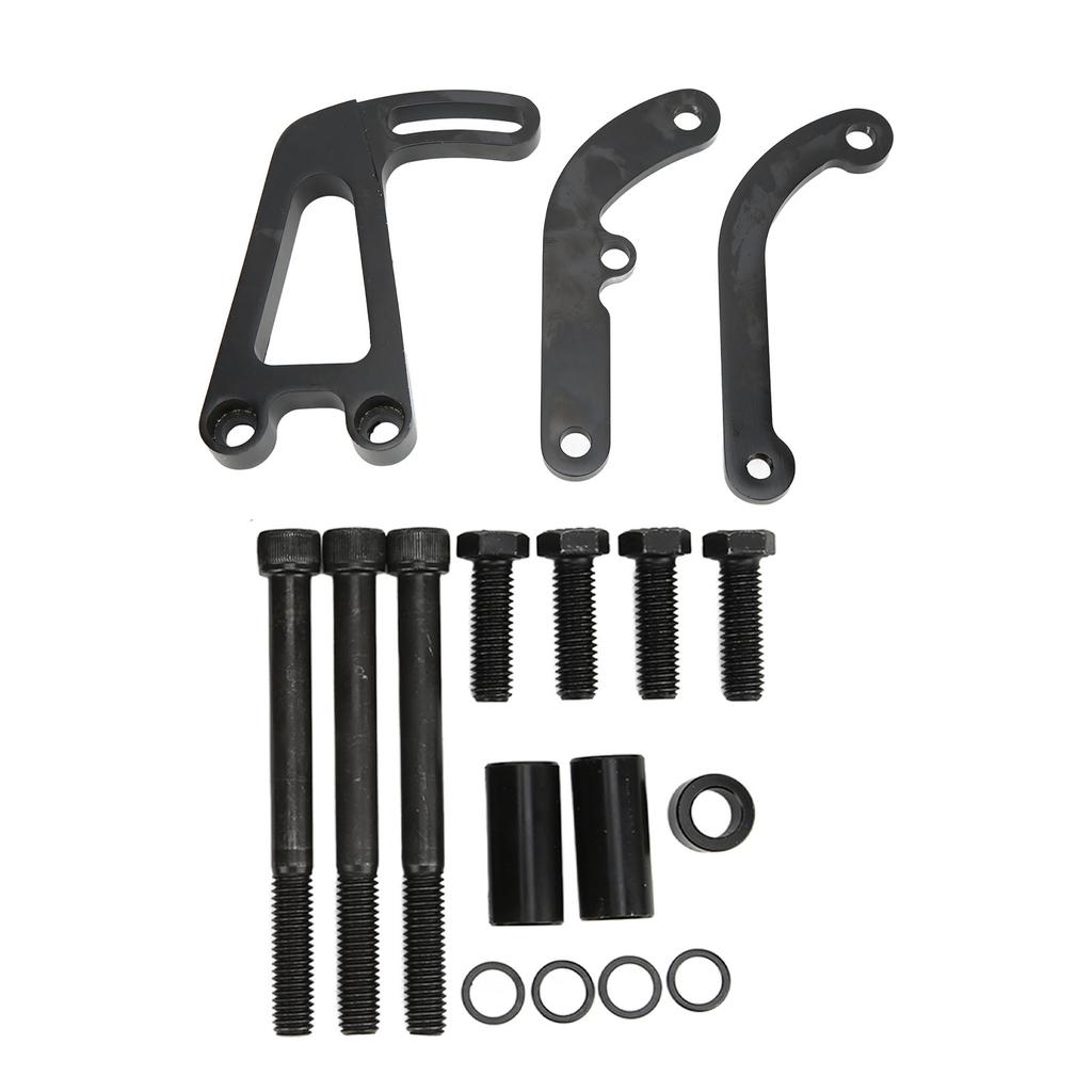 Long Water Pump Power Steering Pump Bracket Kit Aluminum Alloy Replacement for Chevy SBC LWP Small Block