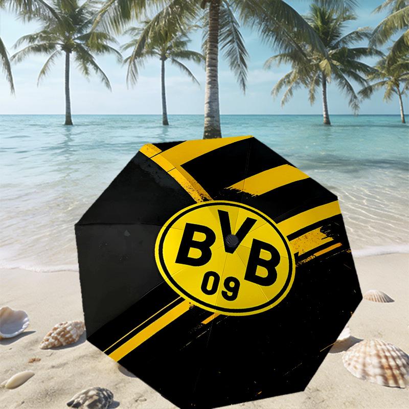 Borussia Dortmund Druckschirm Automatisches Öffnen/Schließen - Tragbares faltbares Design - Tägliche Nutzung für Reisen/Outdoor - Geschenk zum Geburtstag
