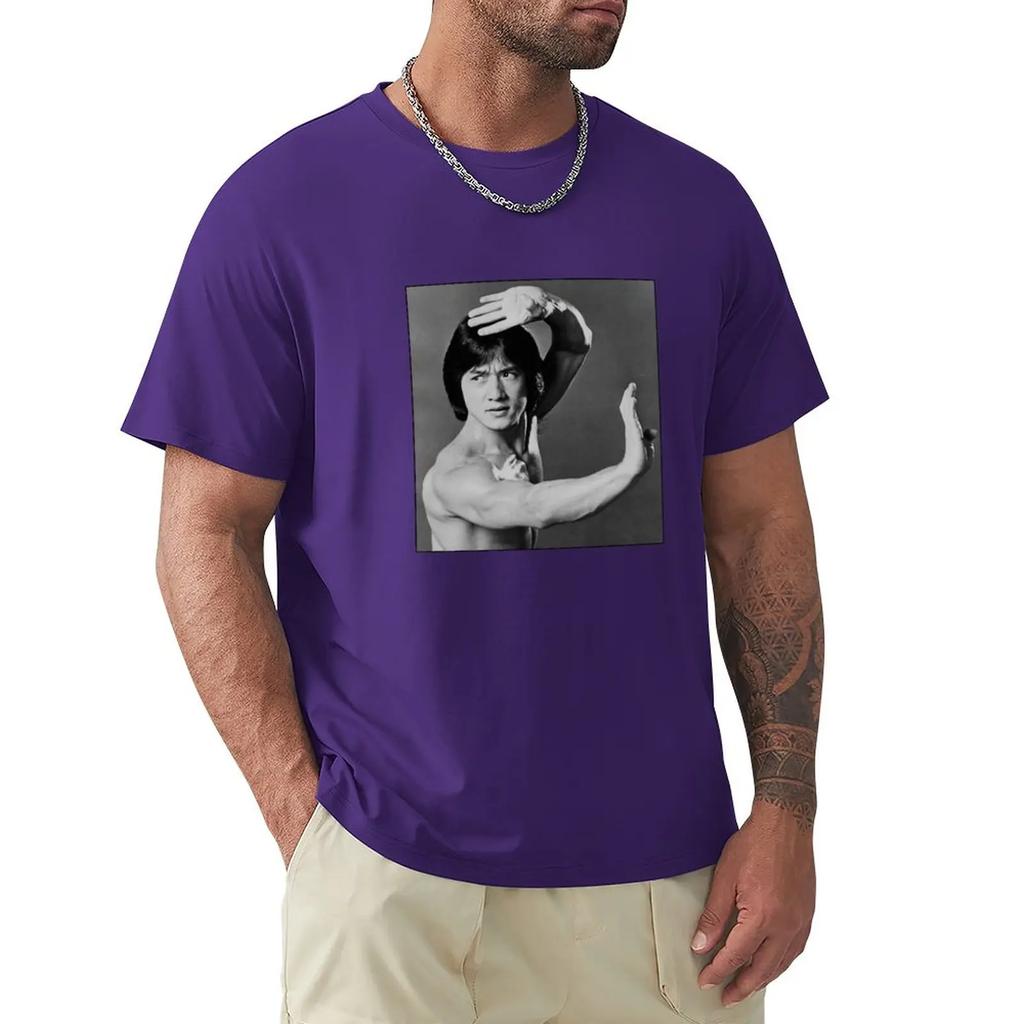 Jackie Chan TShirt tops plus sizes plain white t shirts men
