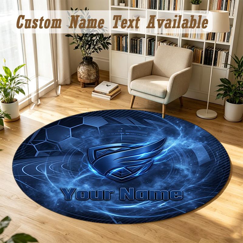 Round Rug Custom NameJustin Bieber Pattern Non Slip Carpet Home Floor Decor