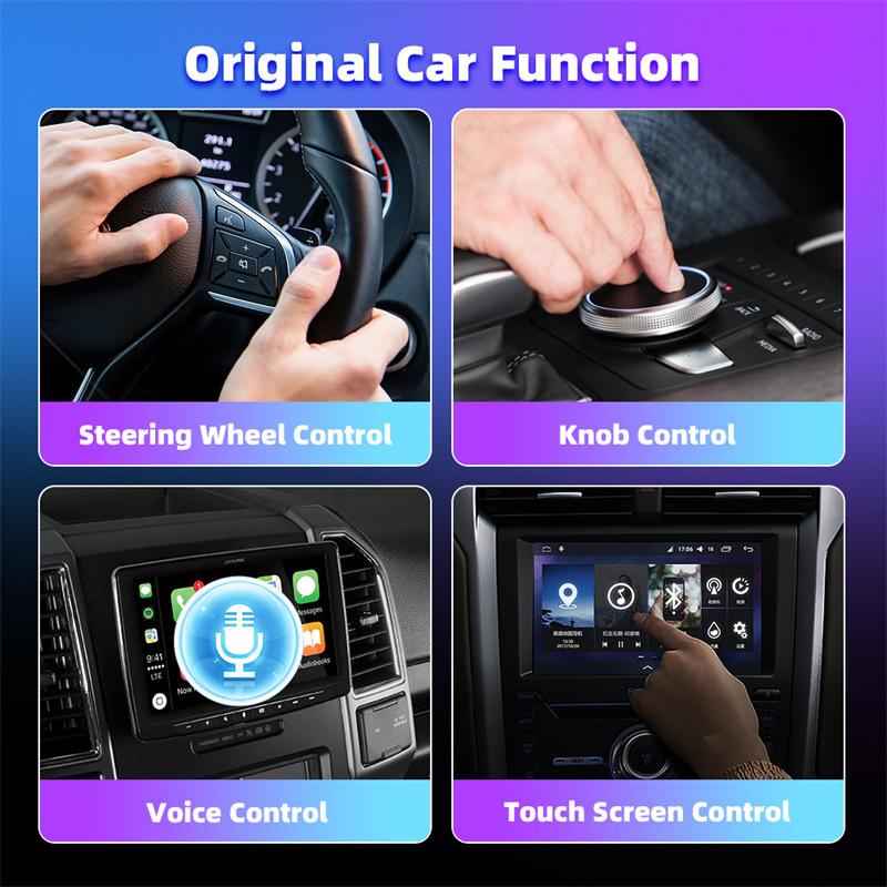 Adattatore Bluetooth MiNi Wireless 4-in-1 per Auto Carplay Spina USB Plug & Play Airplay Mirror Link WiFi Android Auto per iPhone Android Per il 98% di Auto OEM con Carplay e AA Cablati